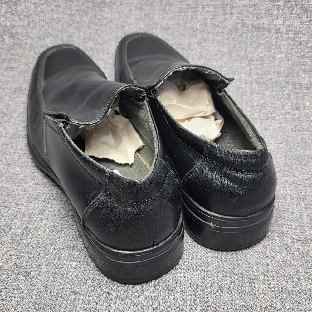 Steve Madden P-TRAIN Black Leather Slip On Loafers Dress Casual Shoes Men 8